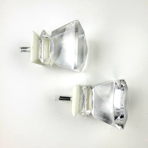 Cambria Accents Cambria Princess Acrylic Curtain Rod Finials Set Of